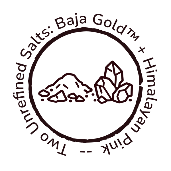 Two Unrefined Salts: Baja Gold™ + Himalayan Pink